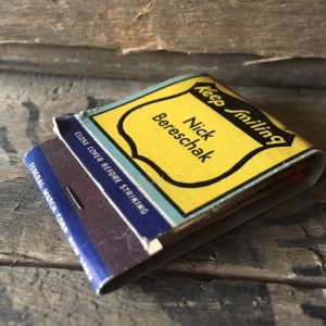 old reading beer matchbook