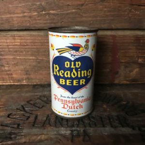 old reading beer bank top can