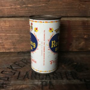 old reading beer bank top can