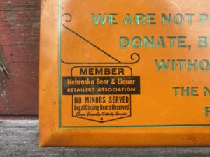 Solicitors Tin Sign crystoglas sign whitehead Hoag company Newark New Jersey