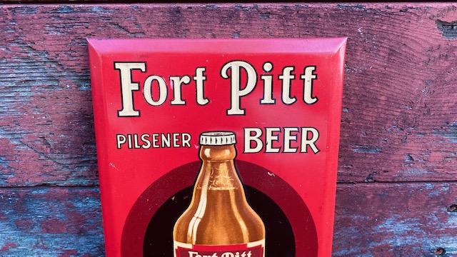 Fort Pitt Pilsener Beer Sign Fort Pitt Brewing Company Pittsburgh Permanent Sign Display Company