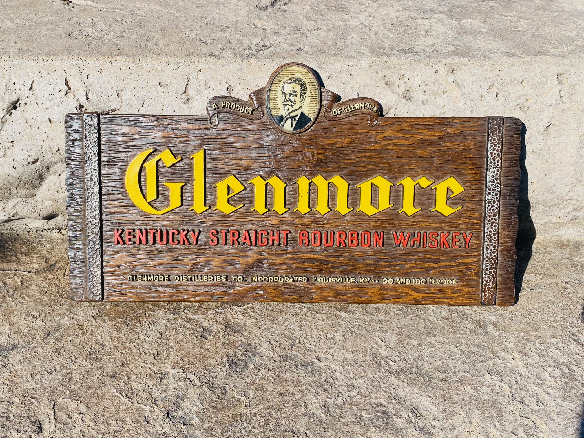 Glenmore Bourbon Whiskey Composite Sign Dura-Products Manufacturing Company Canton