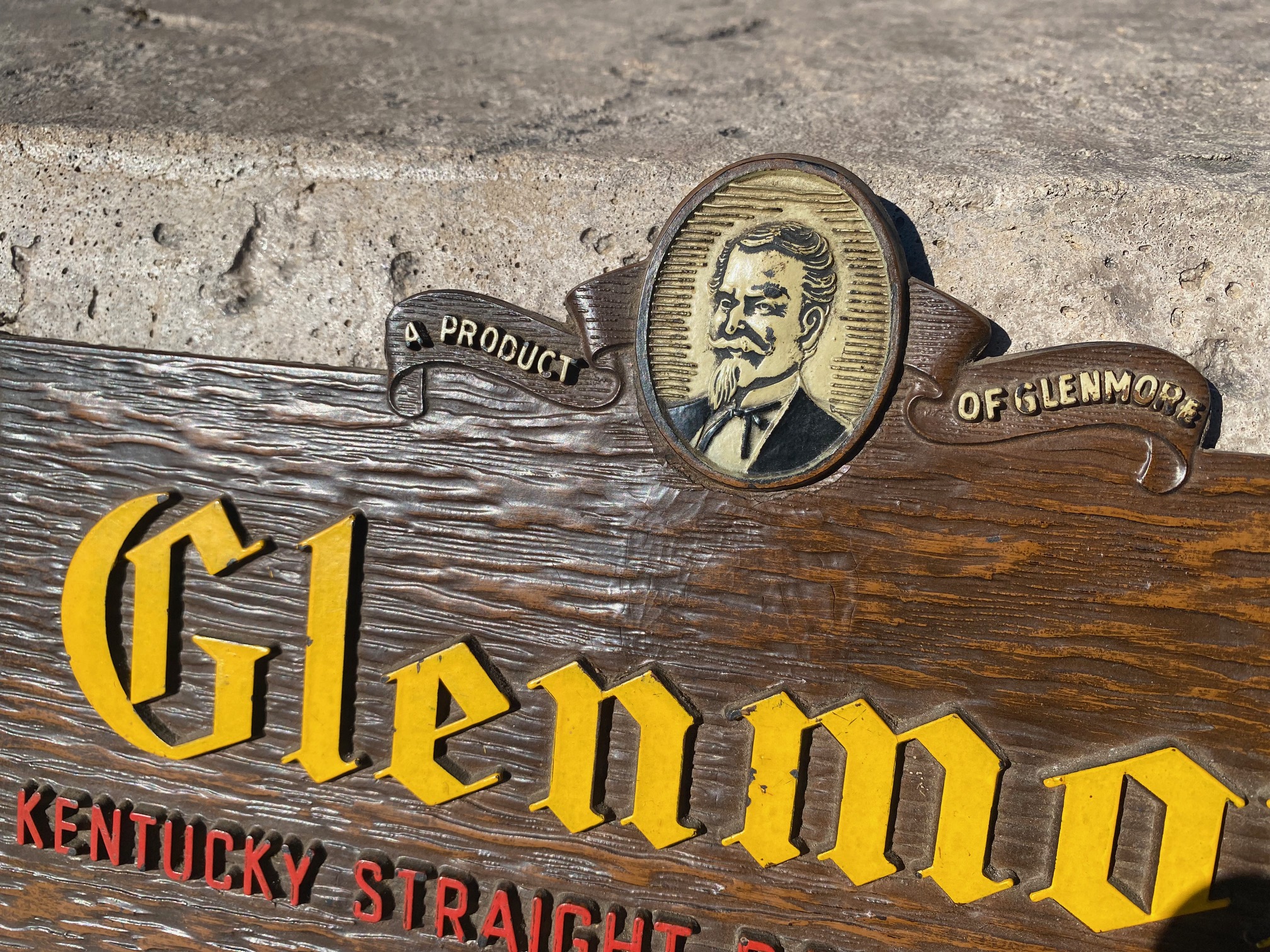 Glenmore Bourbon Whiskey Composite Sign Dura-Products Manufacturing Company Canton