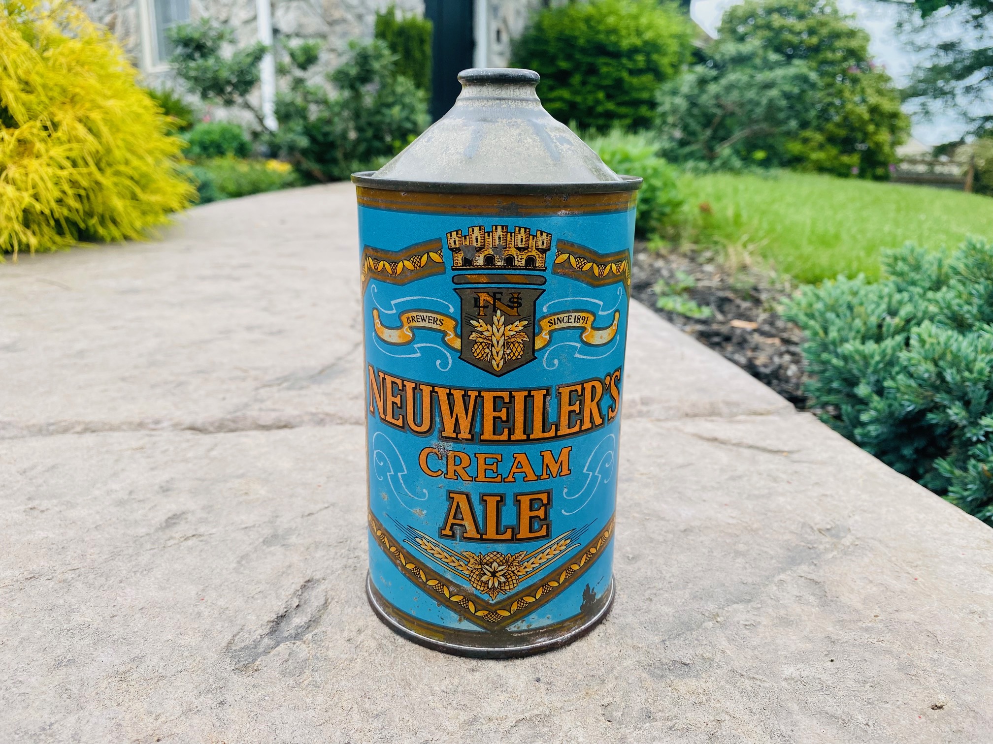 Neuweilers Cream Ale Quart Can Neuweiler Brewing Company Allentown Continental Can Company