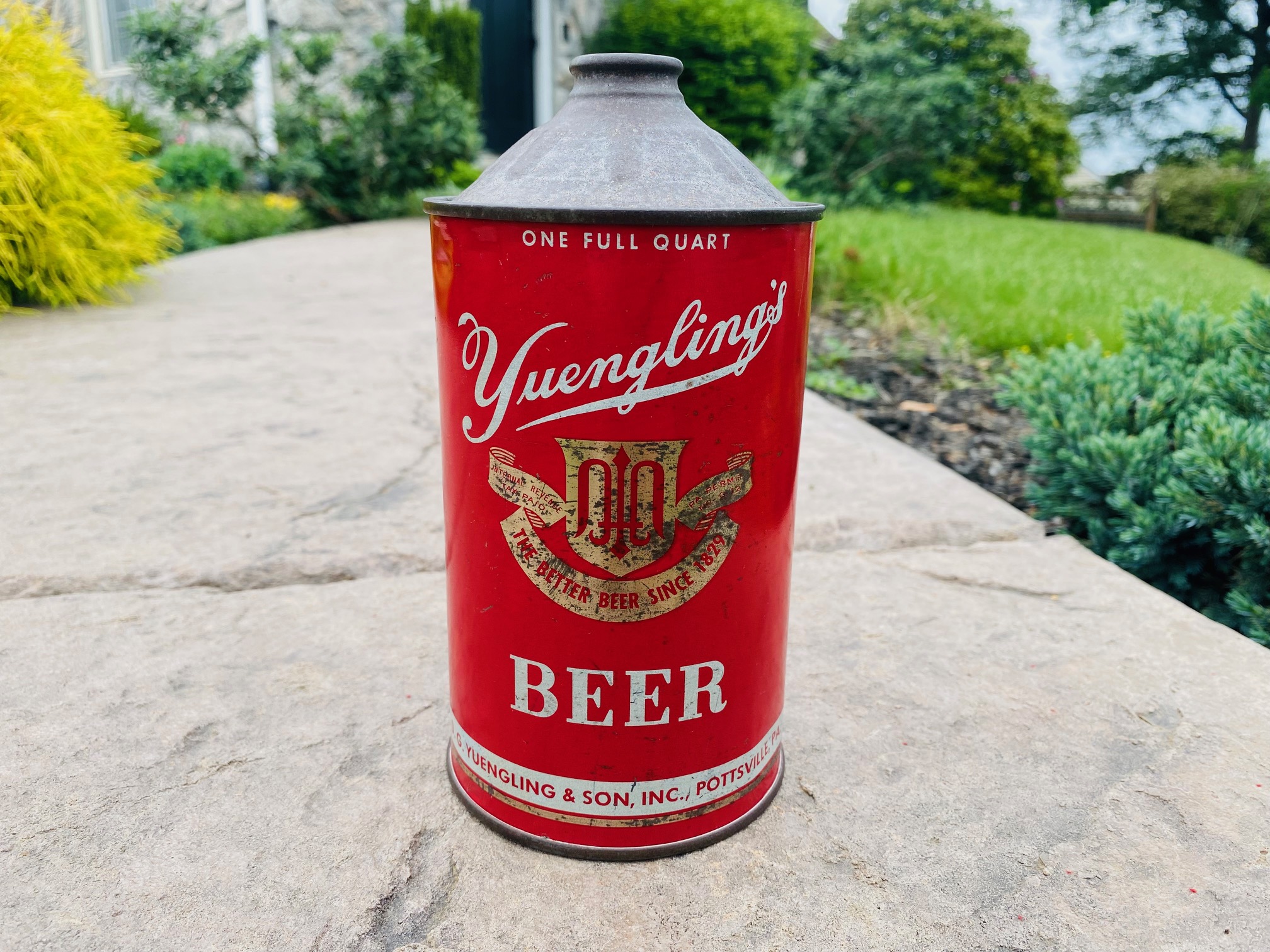 Yuenglings Beer Quart Cone Top Can Yuengling Brewery Continental Can Company