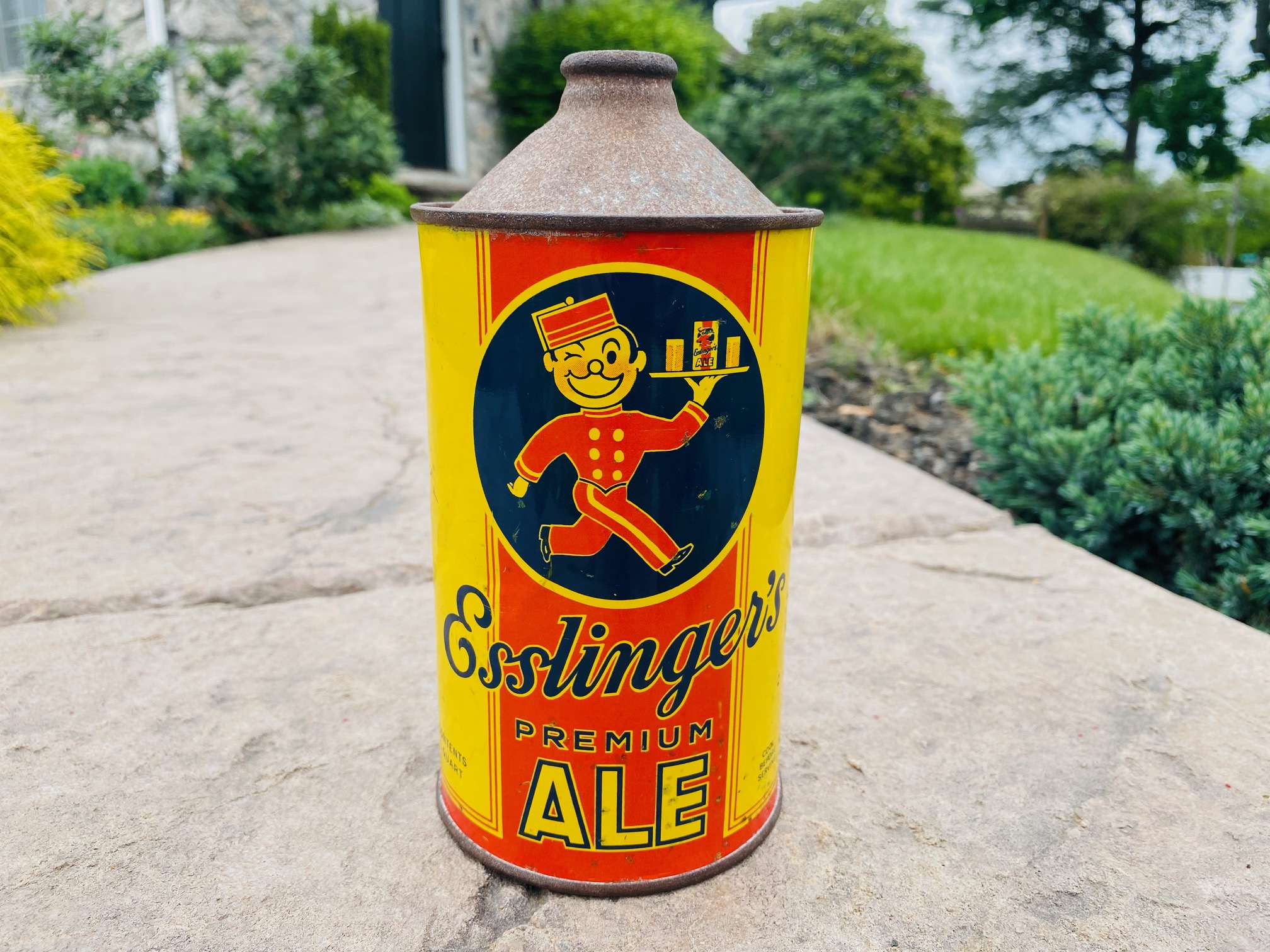 Esslingers Premium Ale Can Esslinger Brewing Company Philadelphia American Can Company