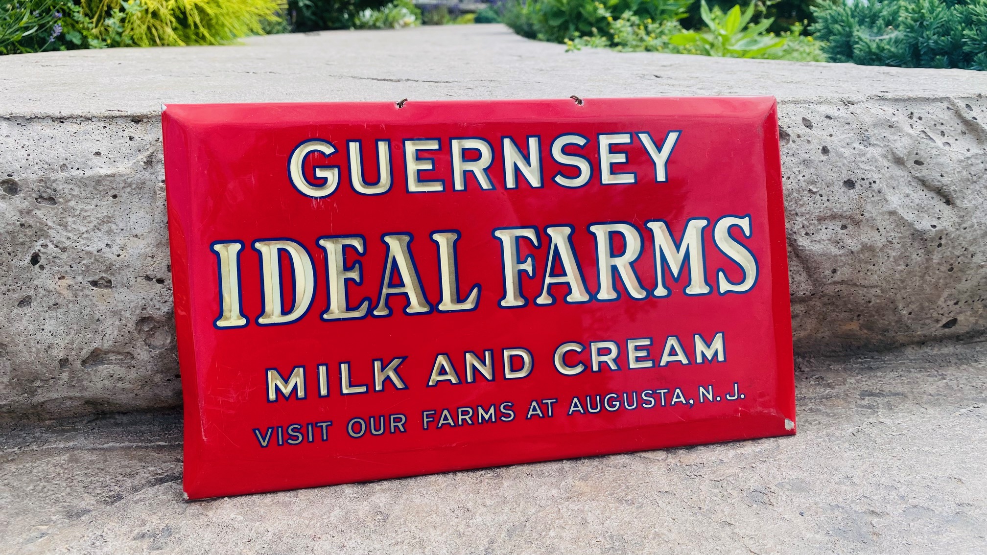 Guernsey ideal farms milk cream sign Bastian Brothers Company Rochester