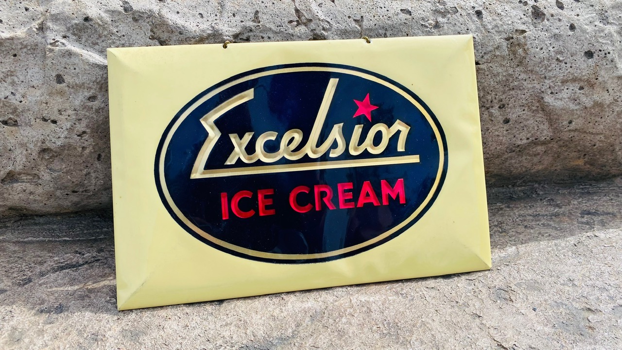 excelsior ice cream sign Bastian Brothers Company Rochester dairy Santa Ana