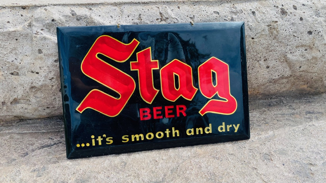 stag beer toc sign Bastian Brothers Company Rochester Griesedieck brewing company