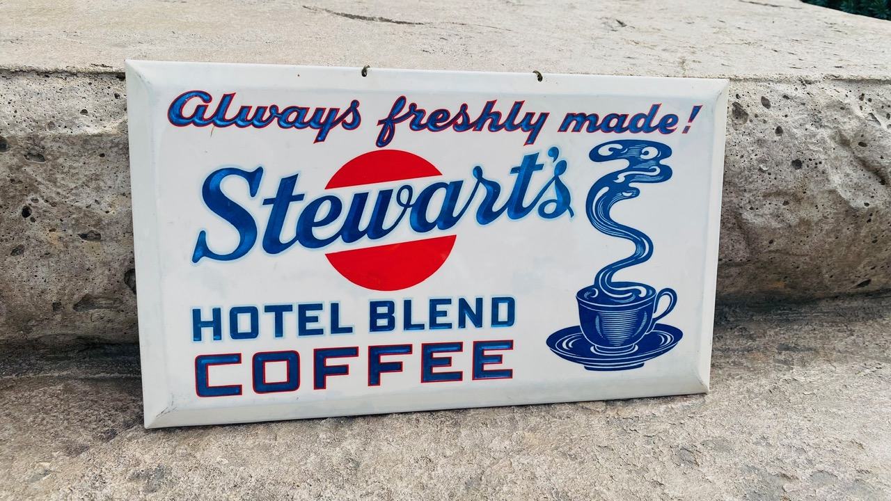 stewarts hotel blend coffee sign Bastian Brothers Company Rochester