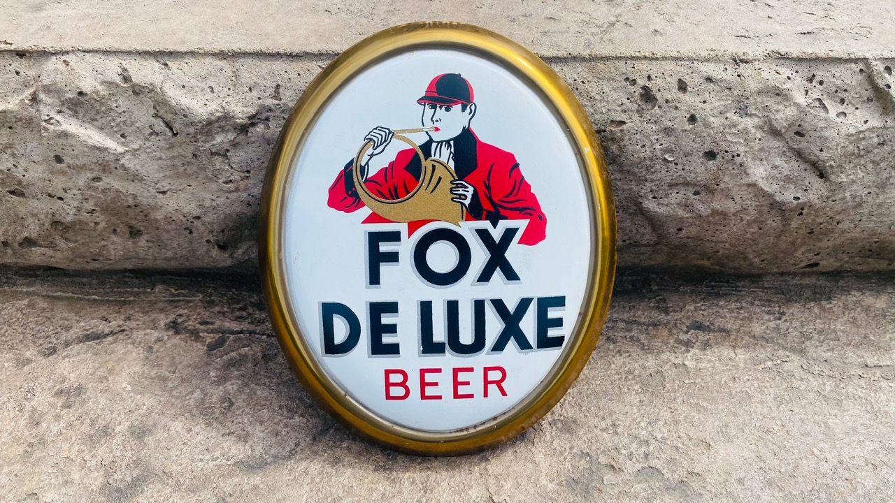 fox deluxe beer sign Bastian Brothers Company Rochester