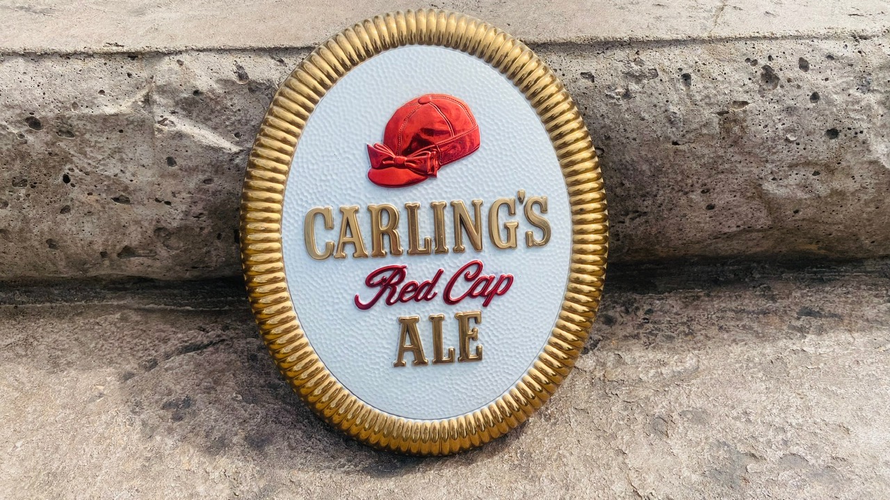 Carlings Red Cap Ale Sign - Breweriana Aficionado