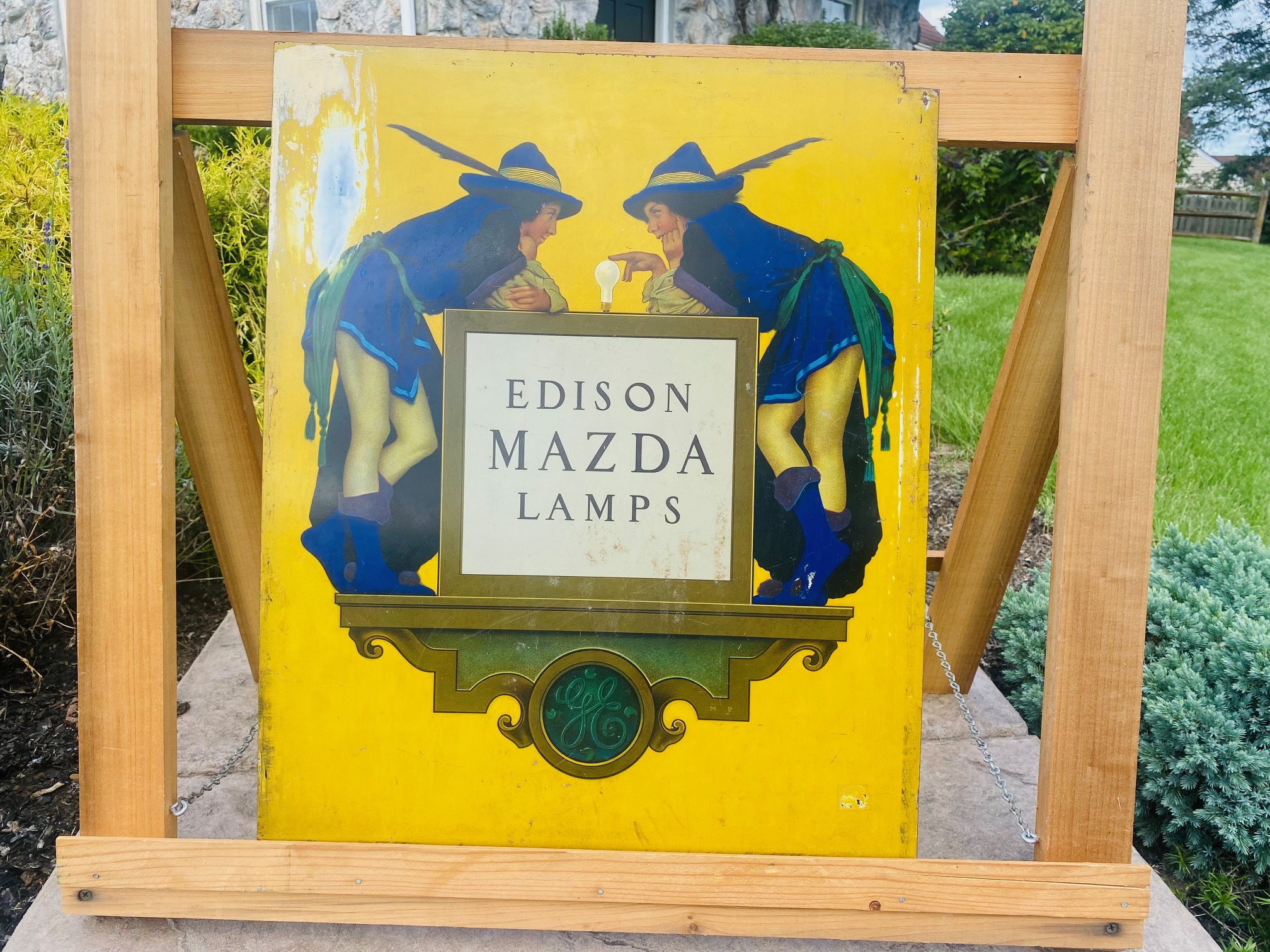 Edison Mazda Lamps Sign General Electric Company