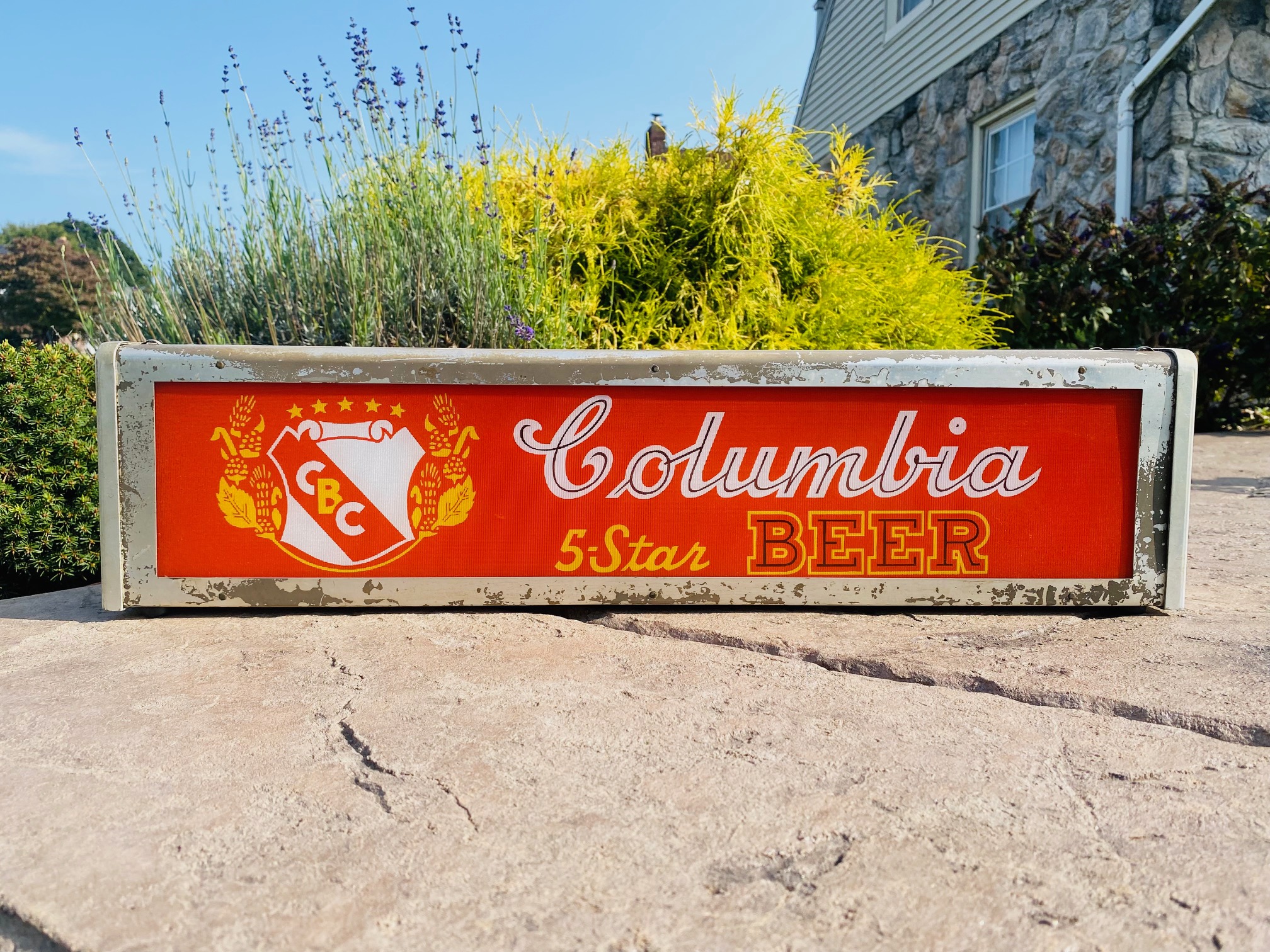 Columbia Beer Lighted Sign Brewing Company Brewery Shenandoah Raycon Manufacturing Company Erie Fluraflex Display