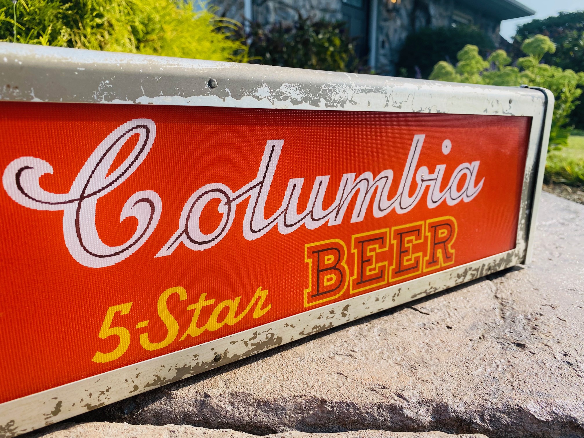 Columbia Beer Lighted Sign Brewing Company Brewery Shenandoah Raycon Manufacturing Company Erie Fluraflex Display