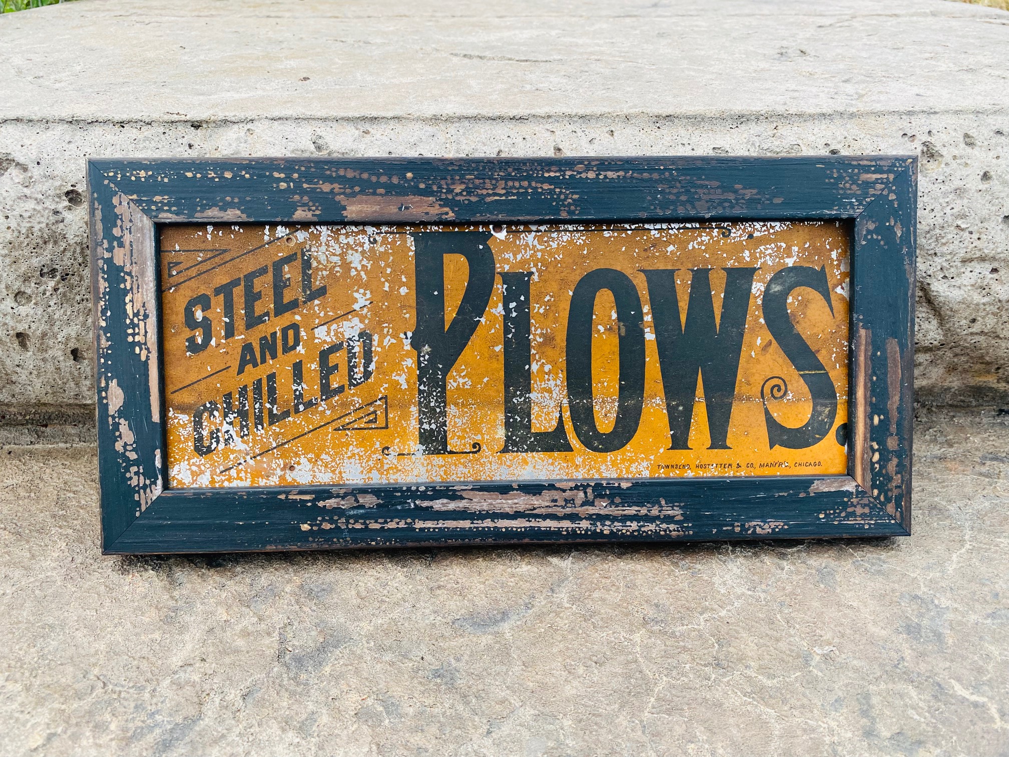 John Deere steel chilled plows sign Townsend Hostetter Company Chicago