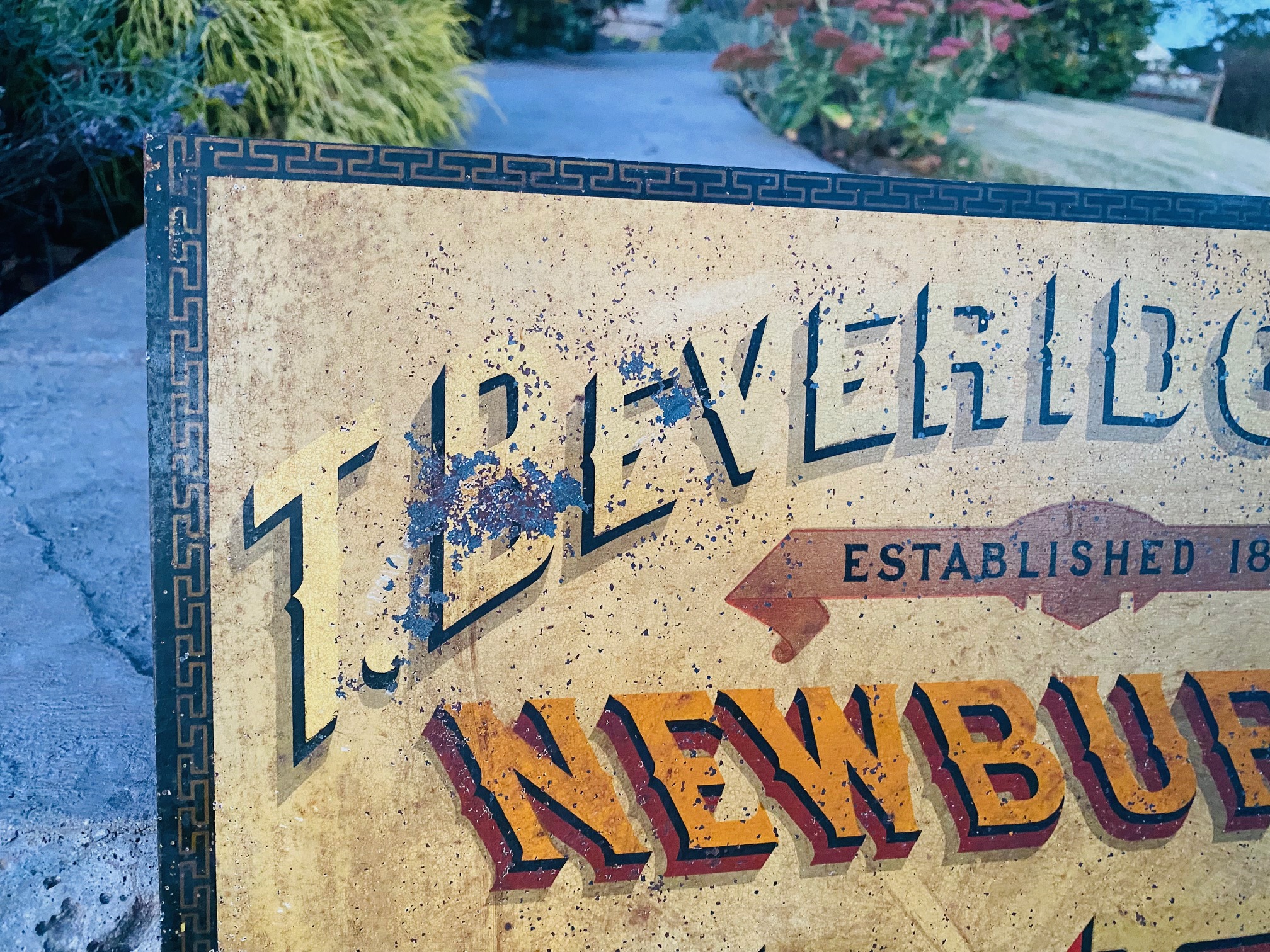 John Beveridge Company Brewery Newburgh Ales Sign New York