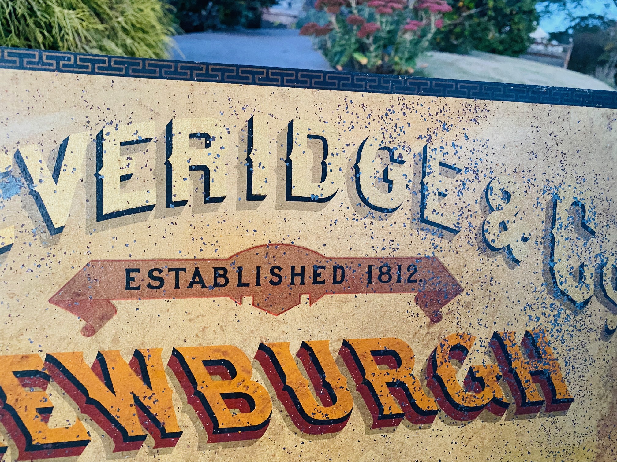 John Beveridge Company Brewery Newburgh Ales Sign New York