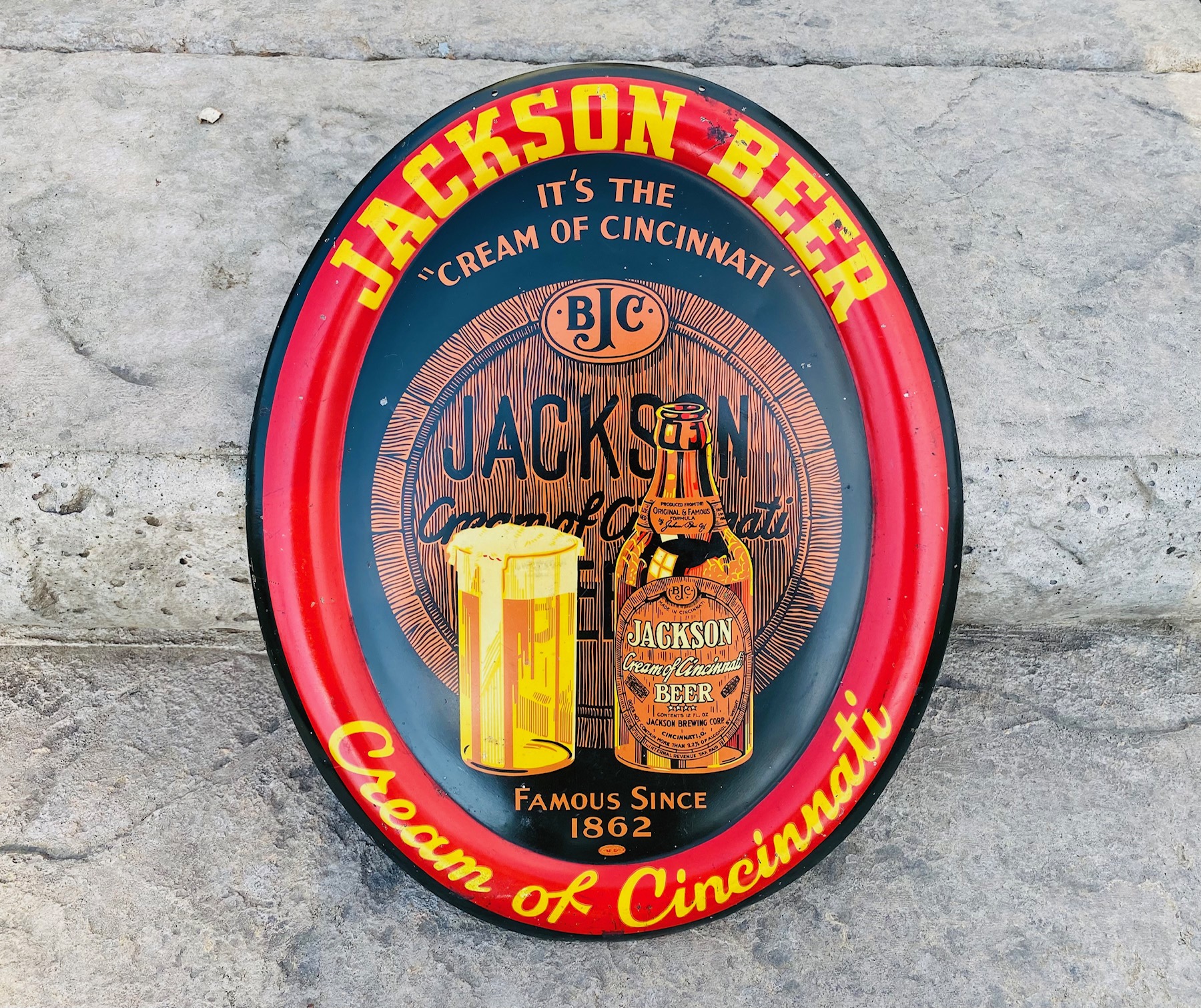 Jackson beer charger sign brewing company brewery Cincinnati